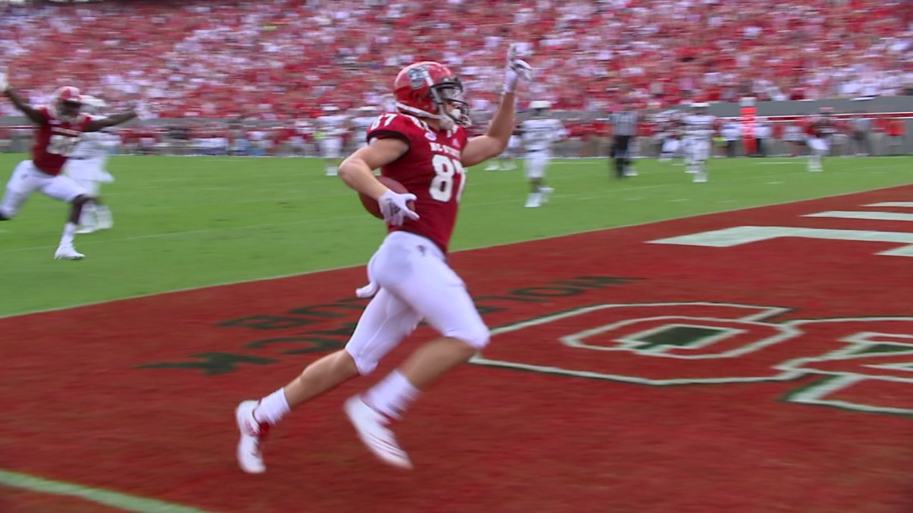 Former walk-on Thayer Thomas helps lead Wolfpack to victory
