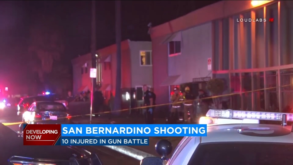 10 people injured after gun battle breaks out at San Bernardino apartment complex