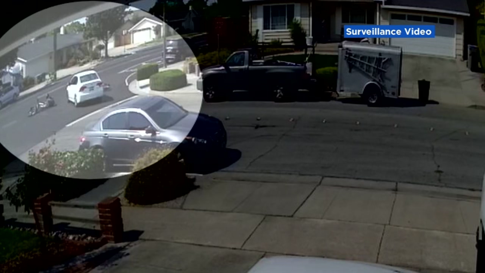 Surveillance video shows hitandrun driver striking