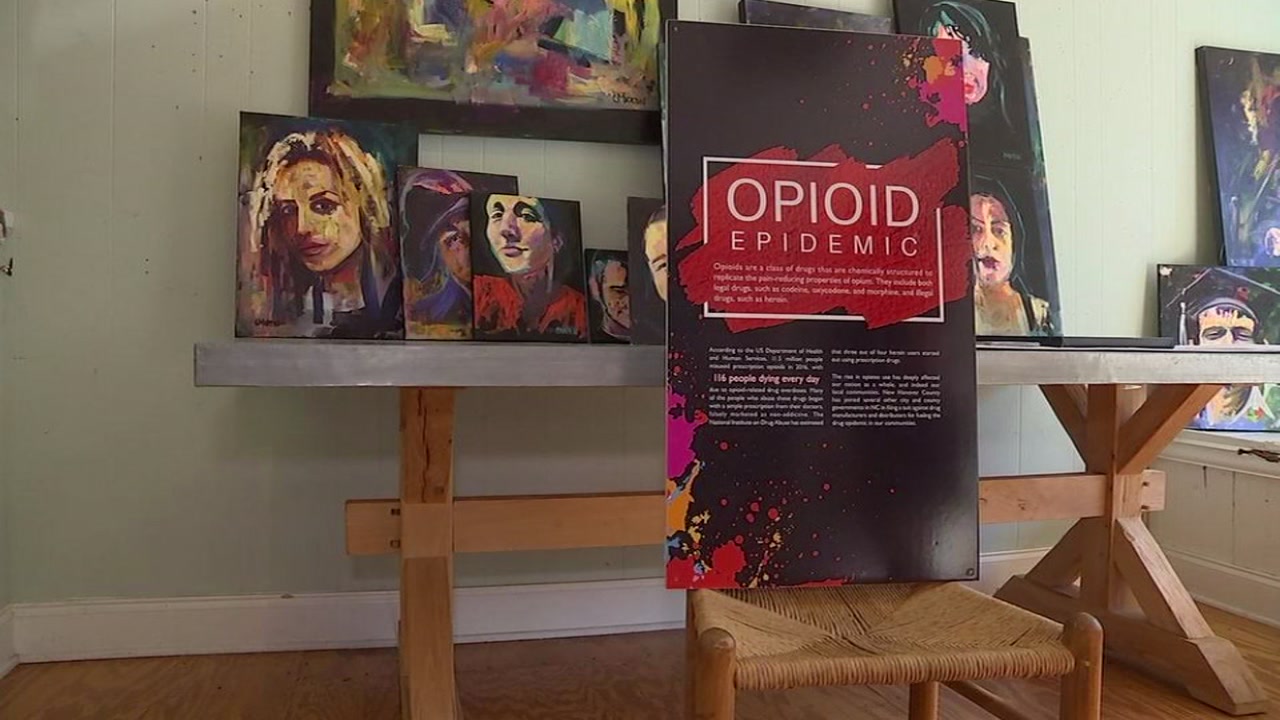 Artist's portraits help remember opioid addiction victims