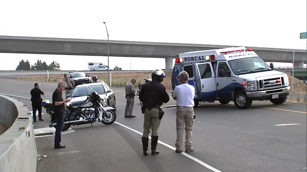 Woman killed after jumping out of ambulance in East Bay
