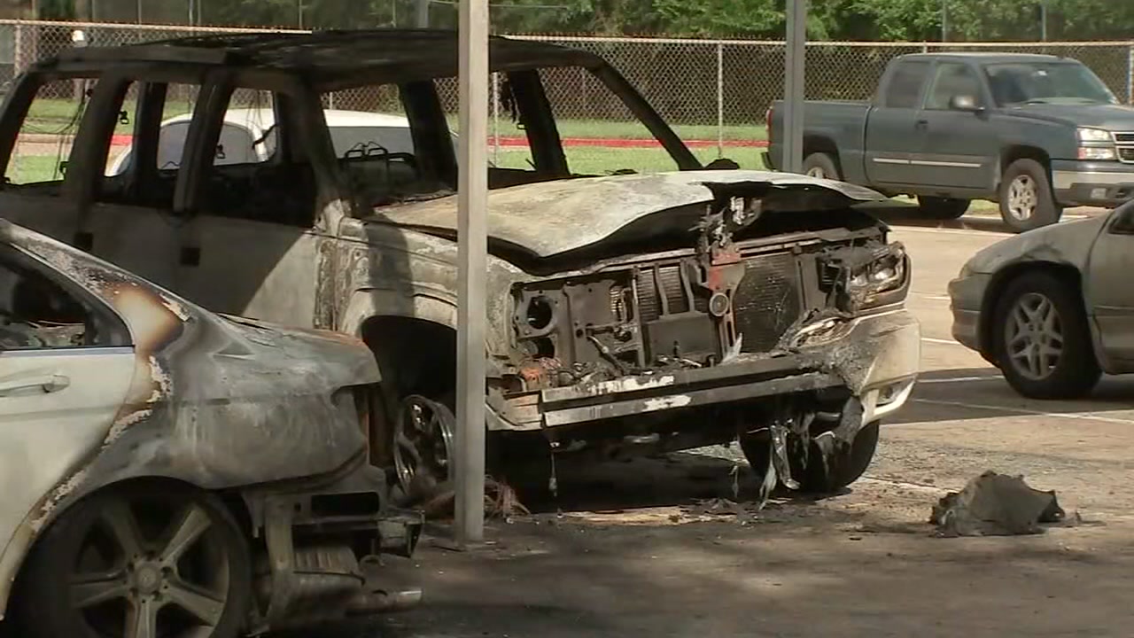 Cars torched in Pasadena