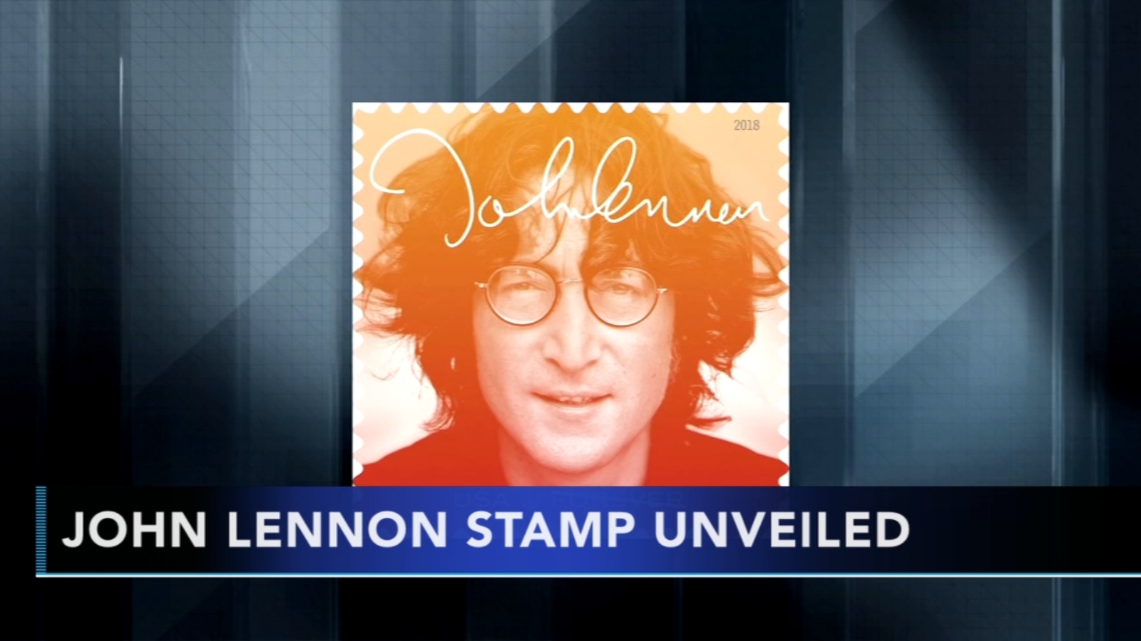 John Lennon Postage Stamp Redactionele Afbeelding. Image Of Document