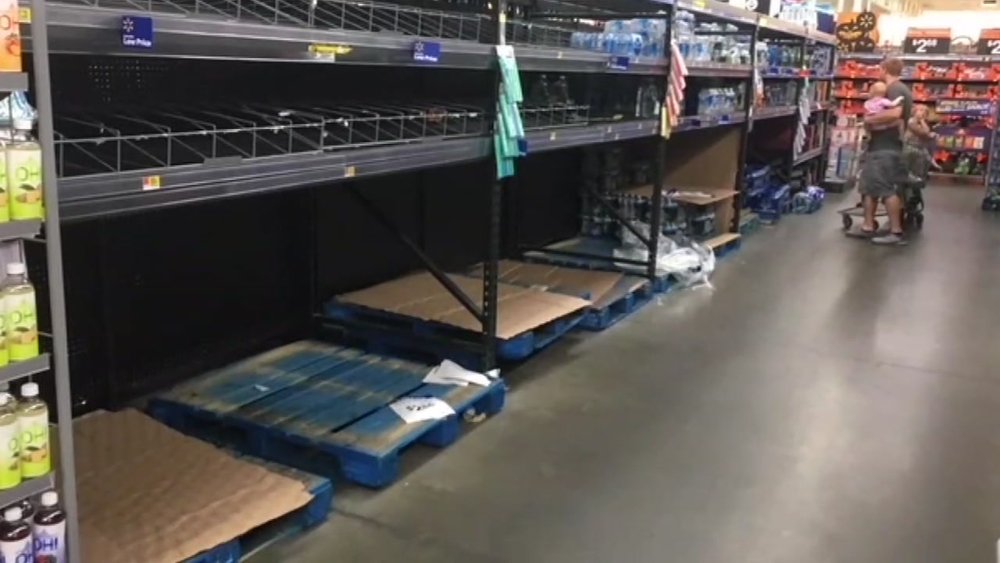 Bottled water flying off the shelves of NC stores as Hurricane Florence approaches