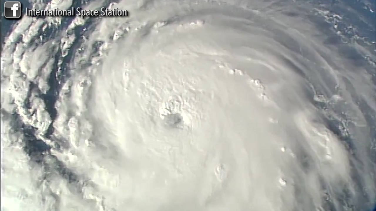 Aerial view of Hurricane Florence from the International Space Station