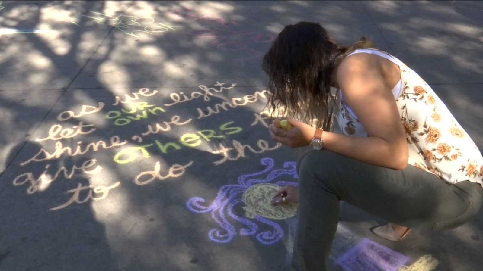 Fresno City College students 'Chalk it Out' to spread awareness about