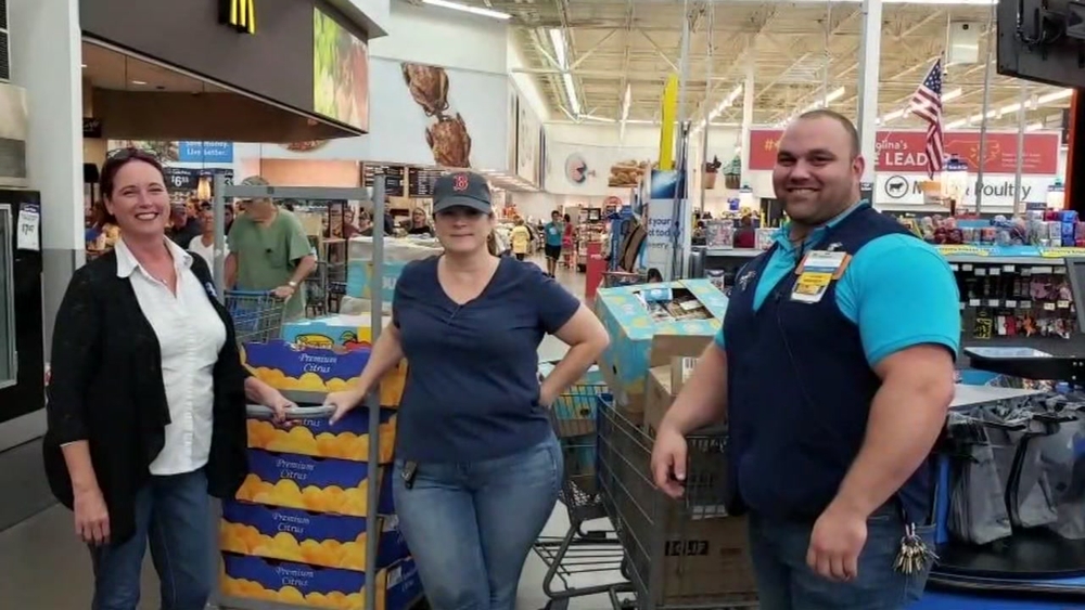 NC woman teams up with Walmart to donate food, clothes to Florence victims