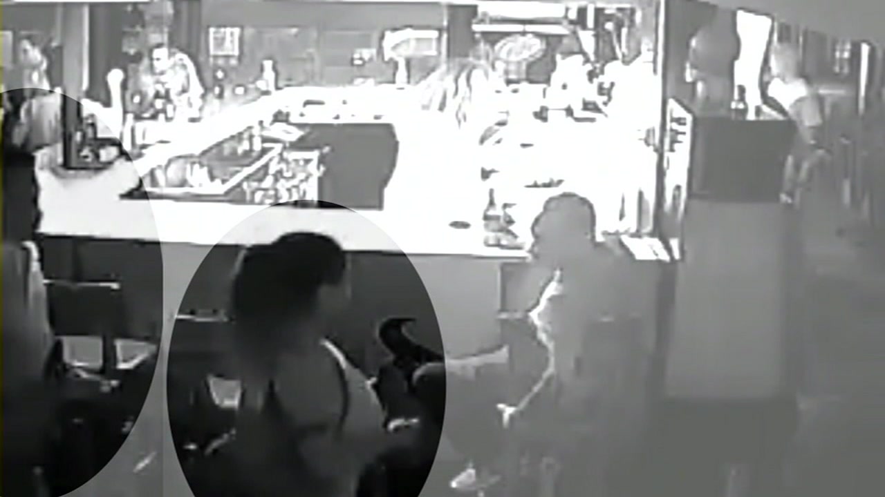 Surveillance camera shows Jennifer Sanchez and her estranged husband Joey Sanchez in bar, the night she went missing