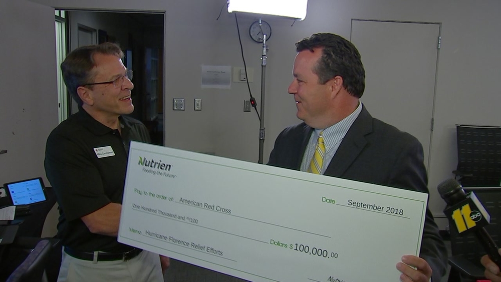$100K donation made to ABC11 Together's Hurricane Florence Relief Drive