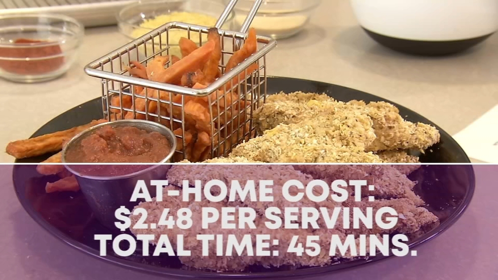 Takeout fakeouts: Easy chicken fingers & fries in 35 mins. 
