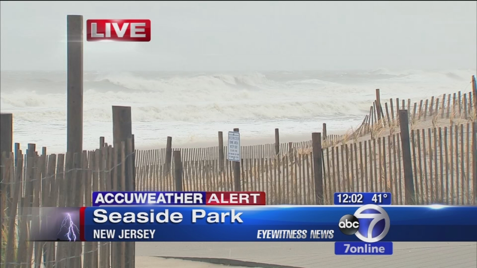 AccuWeather Alert Nor'easter stirs trouble on N.J. coast ABC7 New York