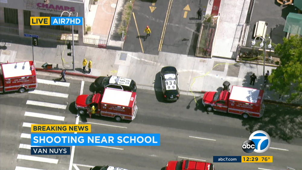 Shooting reported near Van Nuys charter school
