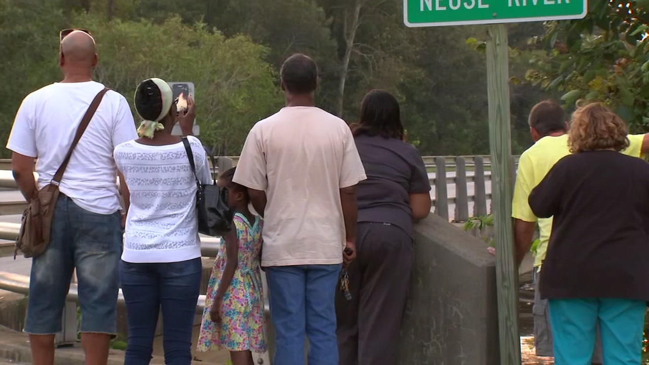 Residents watch and wait as the Neuse rises