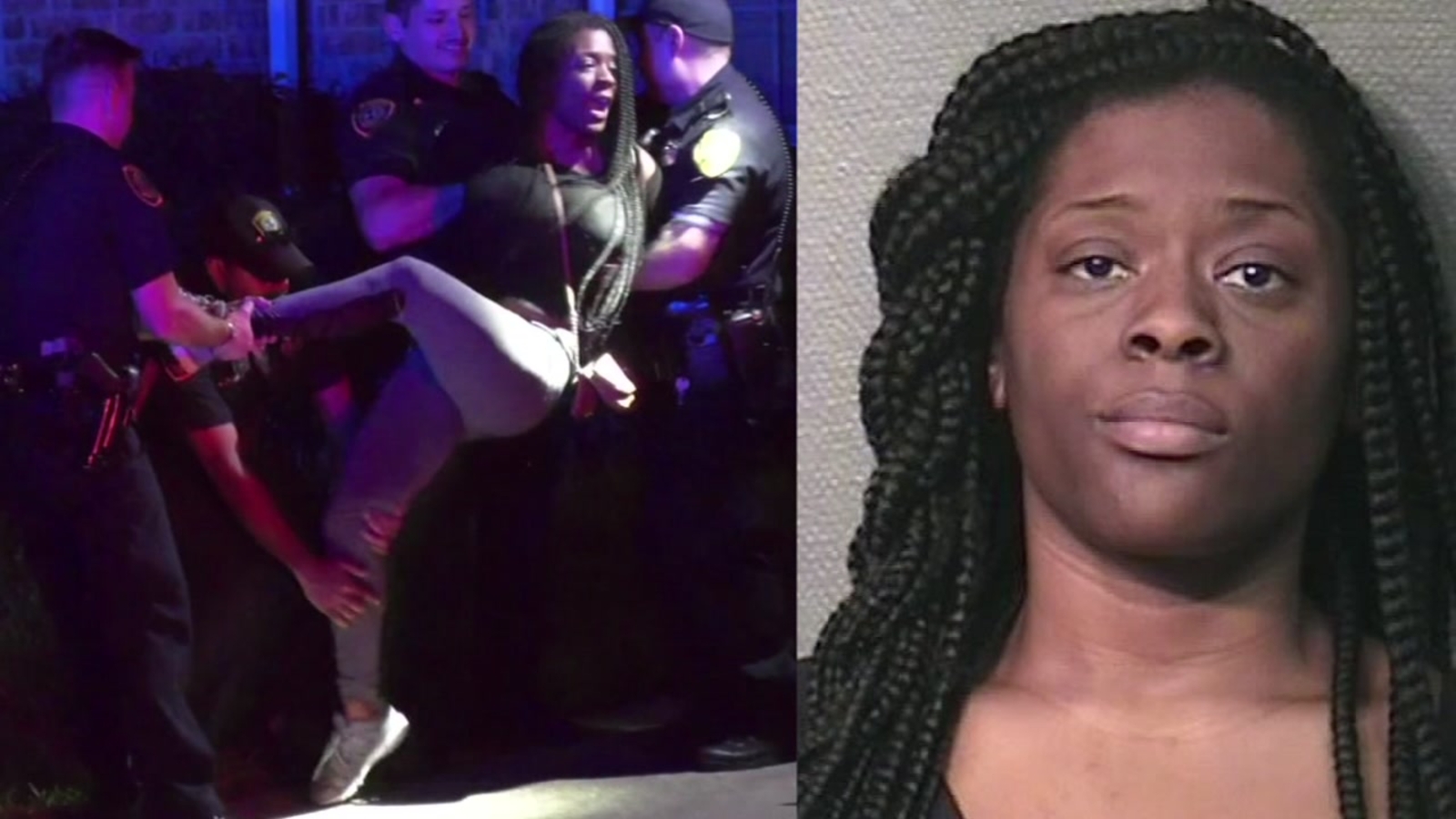 Woman throws glass inside restaurant before sparking police chase and