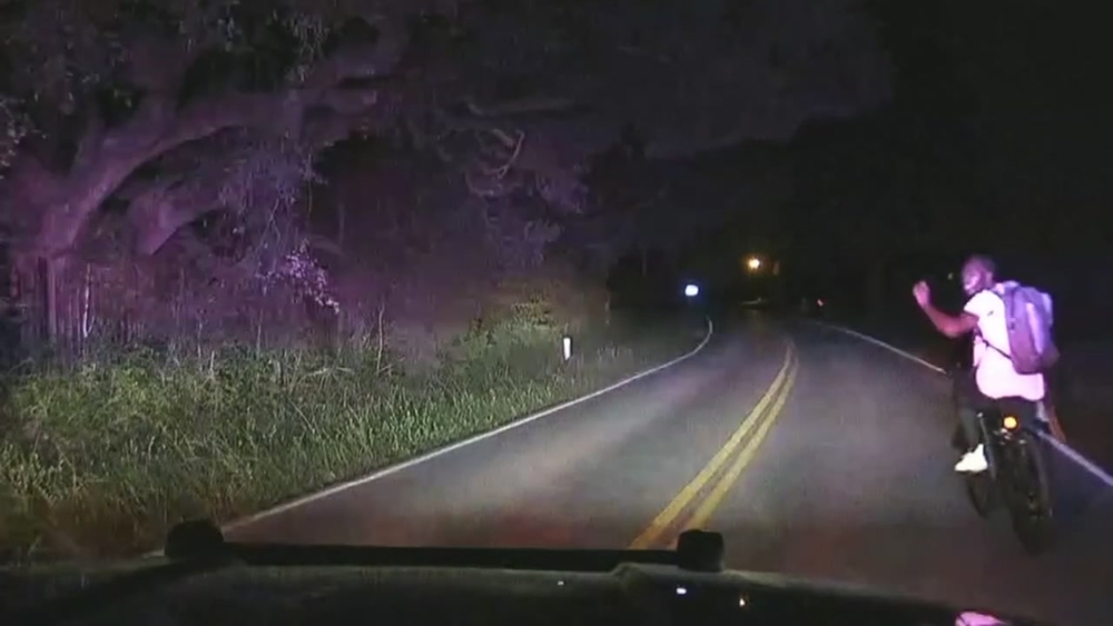 Man on stolen bike leads police on slow-speed chase