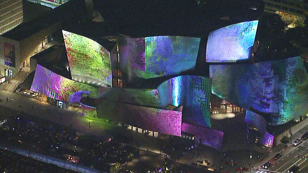 Art installation lights up Disney Concert Hall to kick off LA Phil's centennial season