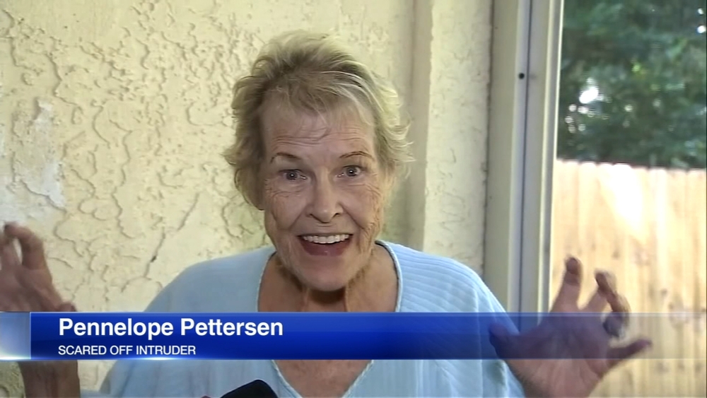 Grandmother scares off naked man by taking out dentures