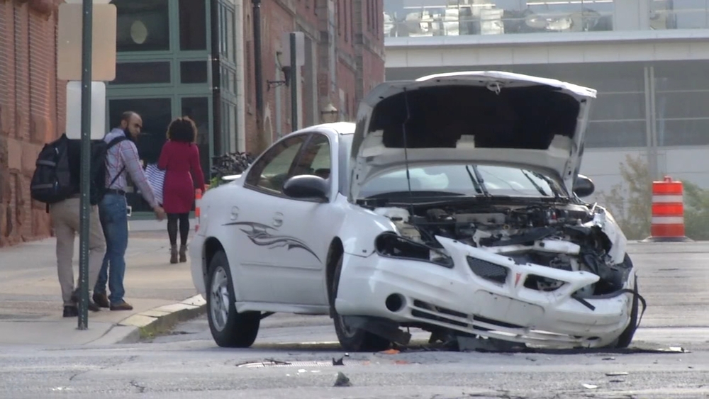 Car driver injured after crash with ambulance in Wilmington