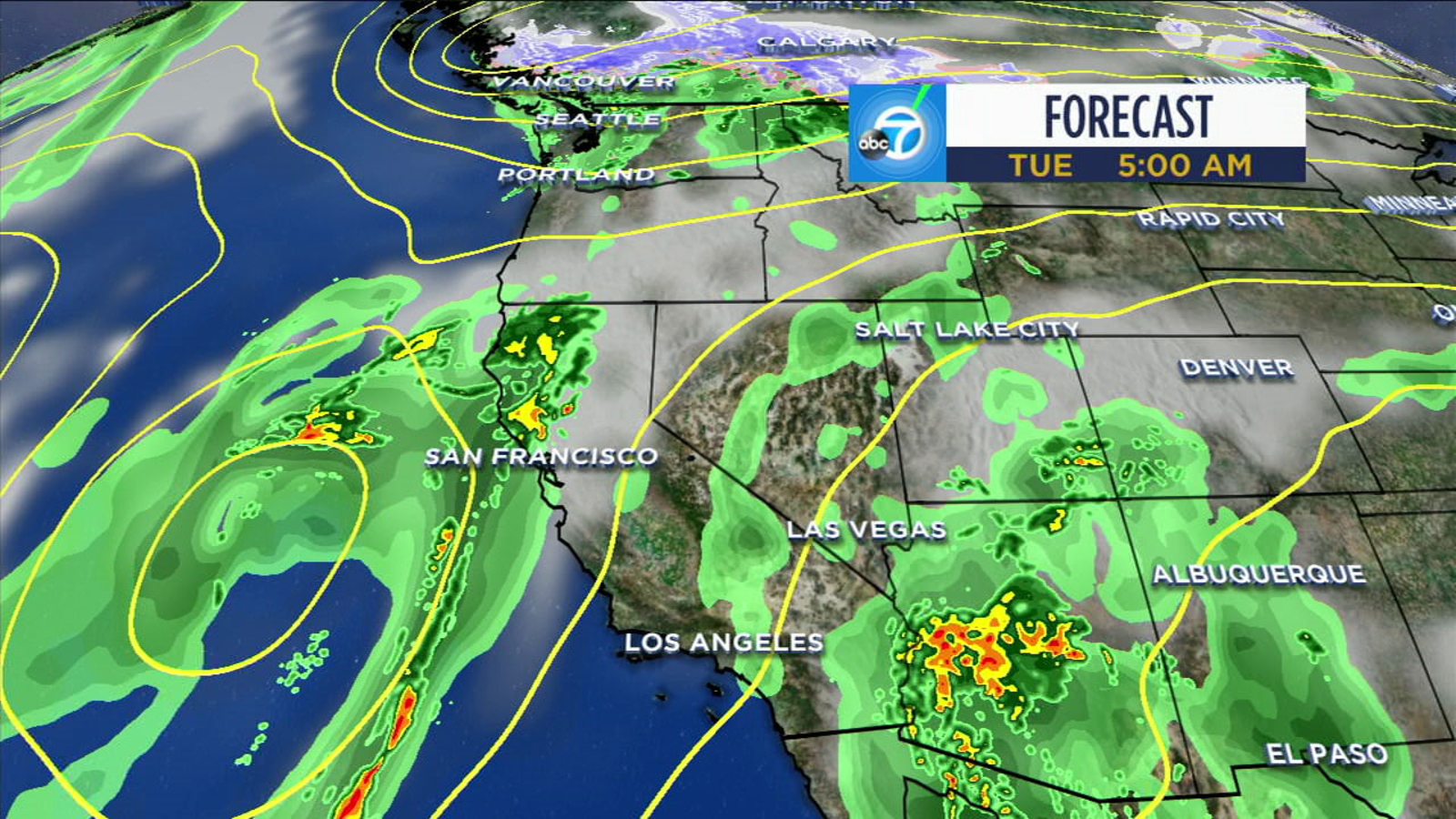 Latest weather with Leslie Lopez ABC7 Los Angeles