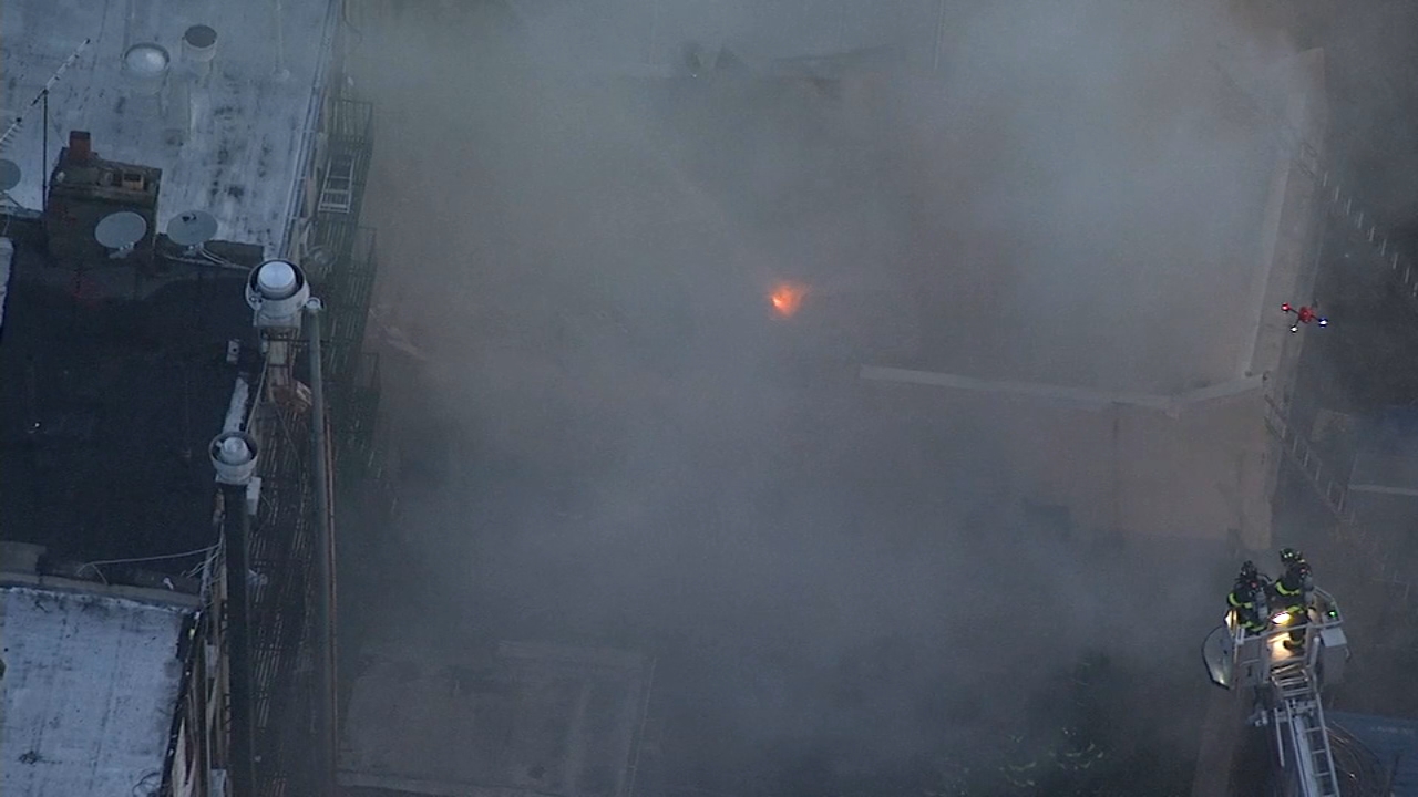 Stubborn fire tears through East Village apartment building - ABC7 New York