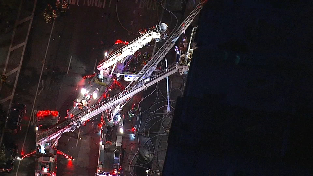 Stubborn fire tears through East Village apartment building - ABC7 New York