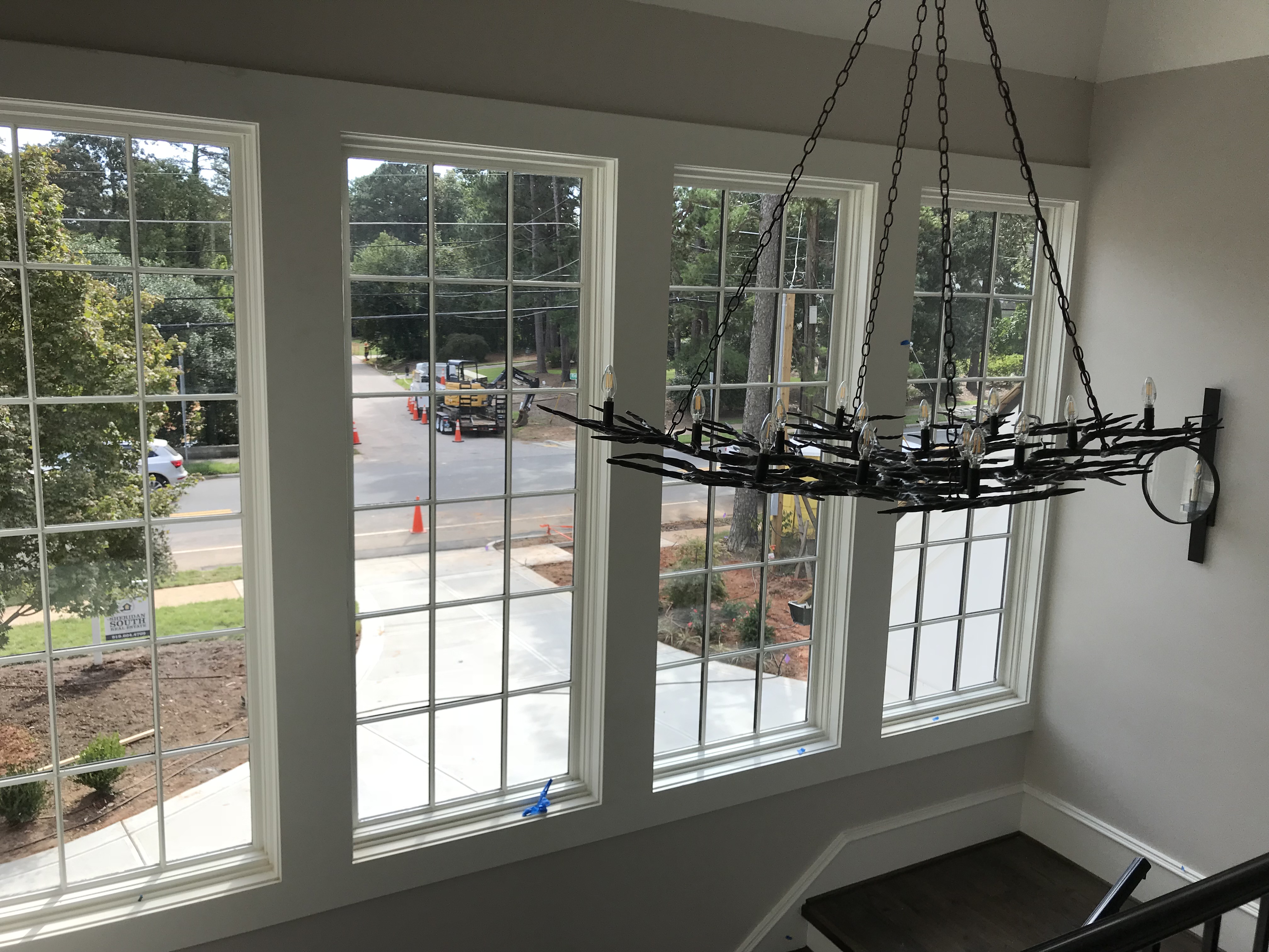 Light fixture in entryway