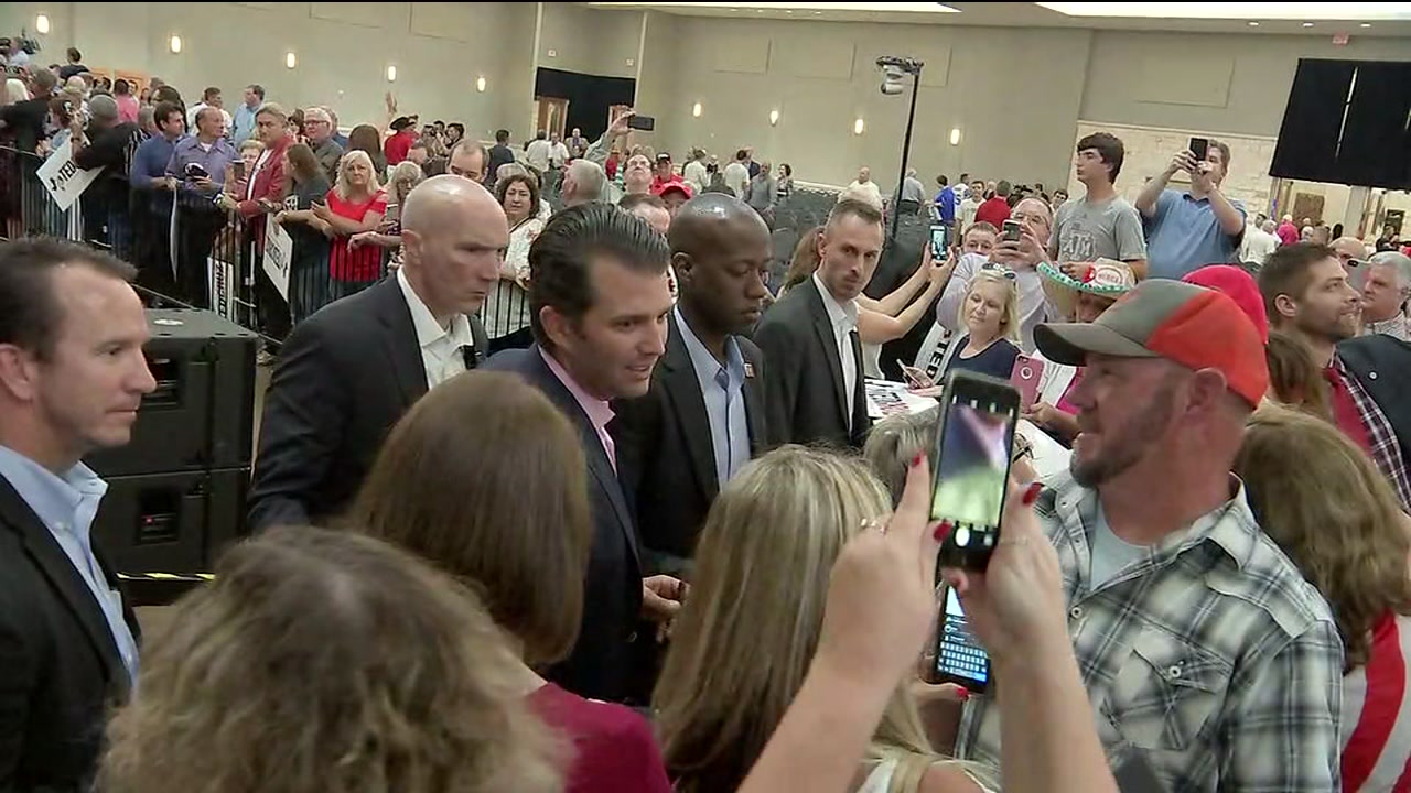 Donald Trump Jr. stumps for Ted Cruz in Montgomery Co.