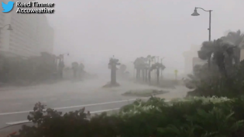VIDEO: Heavy rain, strong winds pound Panama City ahead of Hurricane Michael