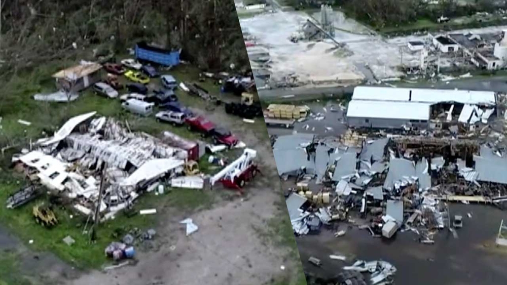 Hurricane Michael drone video over Panama City Beach