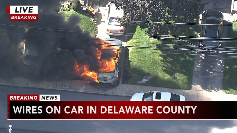 Downed Wire Causes Major Car Fire Across From Pennsylvania School Abc7 Chicago