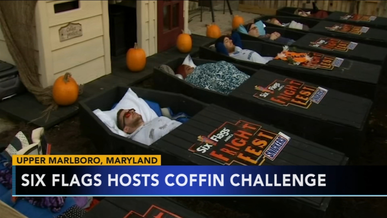 6 People Take Part In Six Flags Coffin Challenge In Maryland 6 People Take Part In Six Flags Coffin Challenge In Maryland