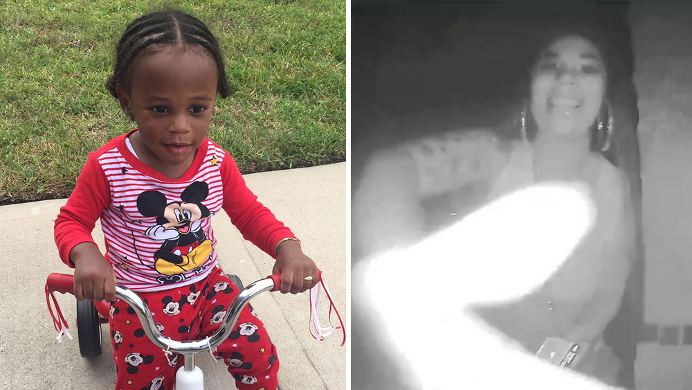 Woman caught on camera abandoning child