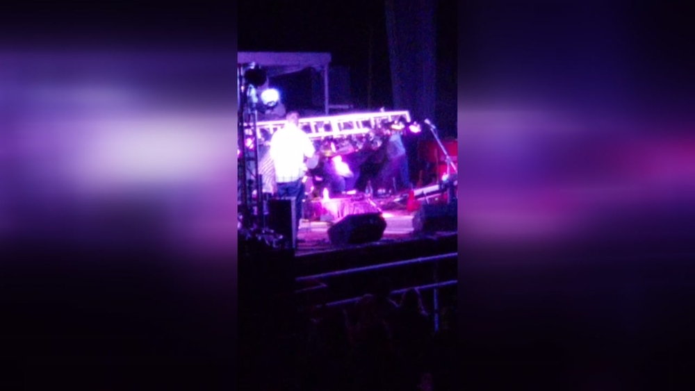 Band member injured after stage light collapses during concert