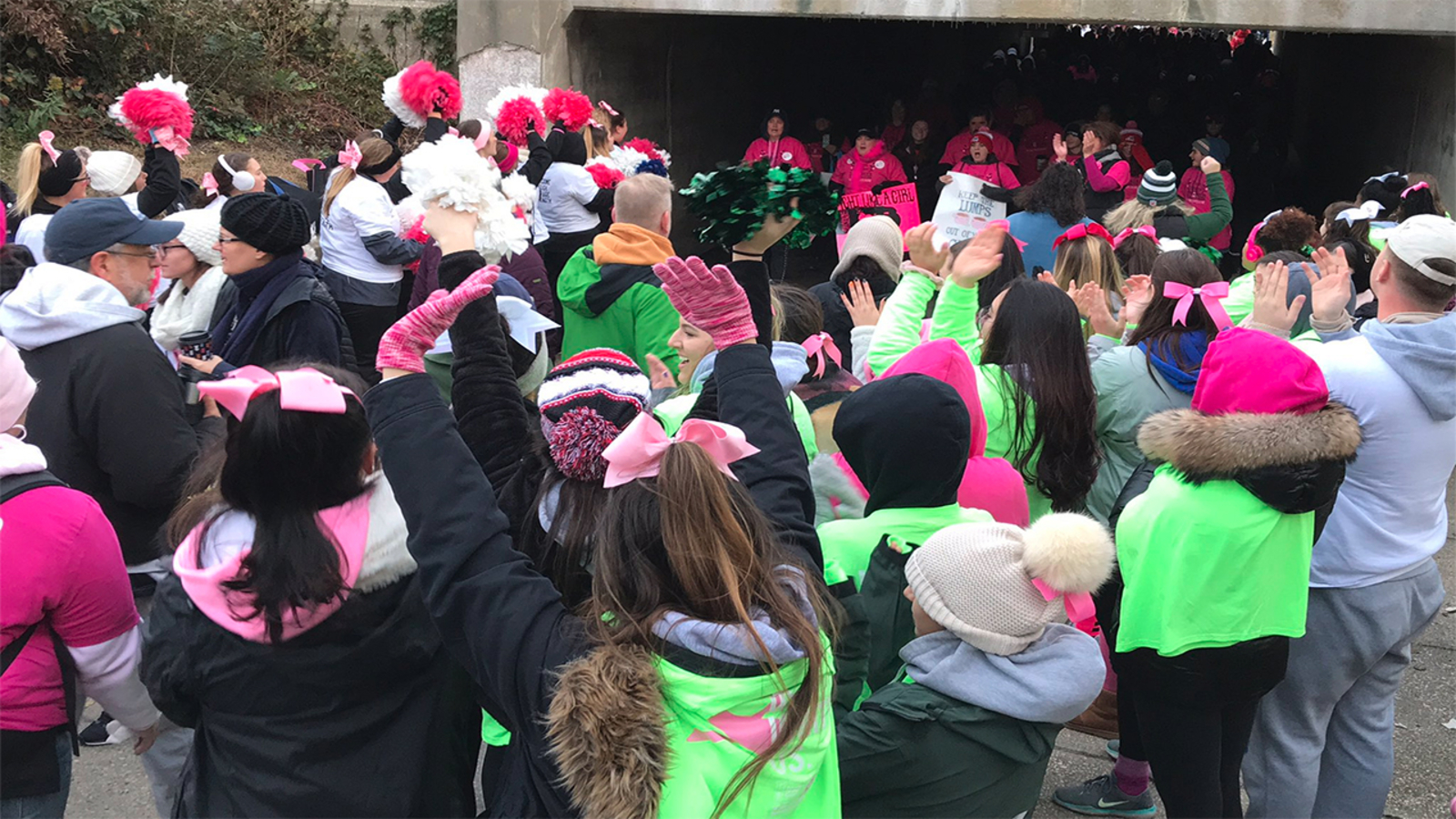 Making Strides Against Breast Cancer Walk Held To Raise Money And