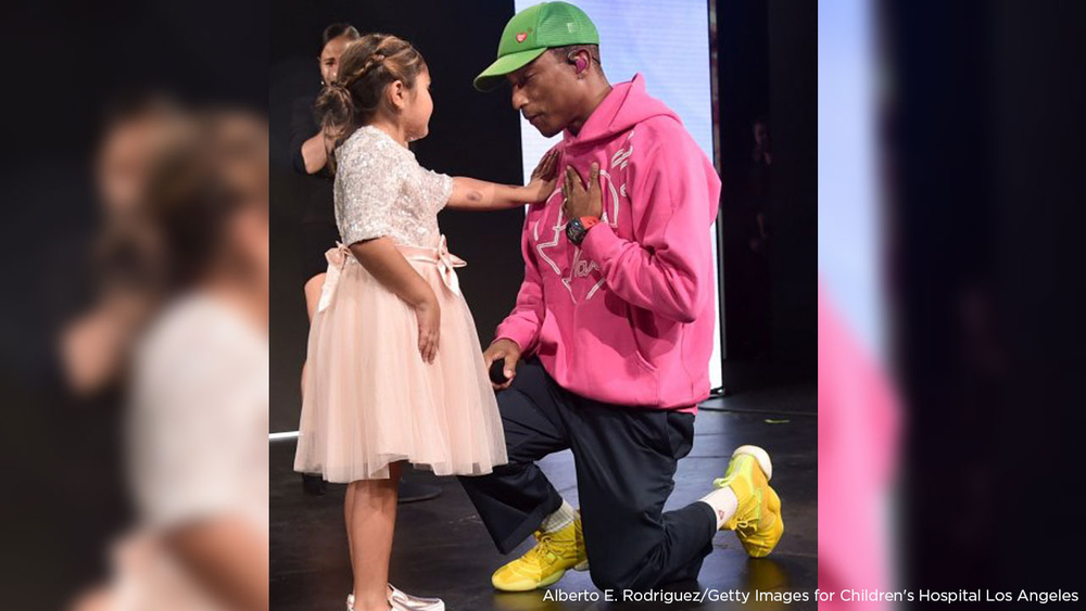 9-year-old patient steals Pharrell Williams' heart at CHLA gala