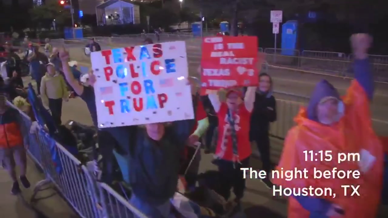 Trump fans lined up more than 18 hours before rally
