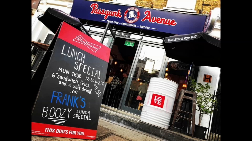 London's Philly-themed pub called 'Passyunk Avenue'