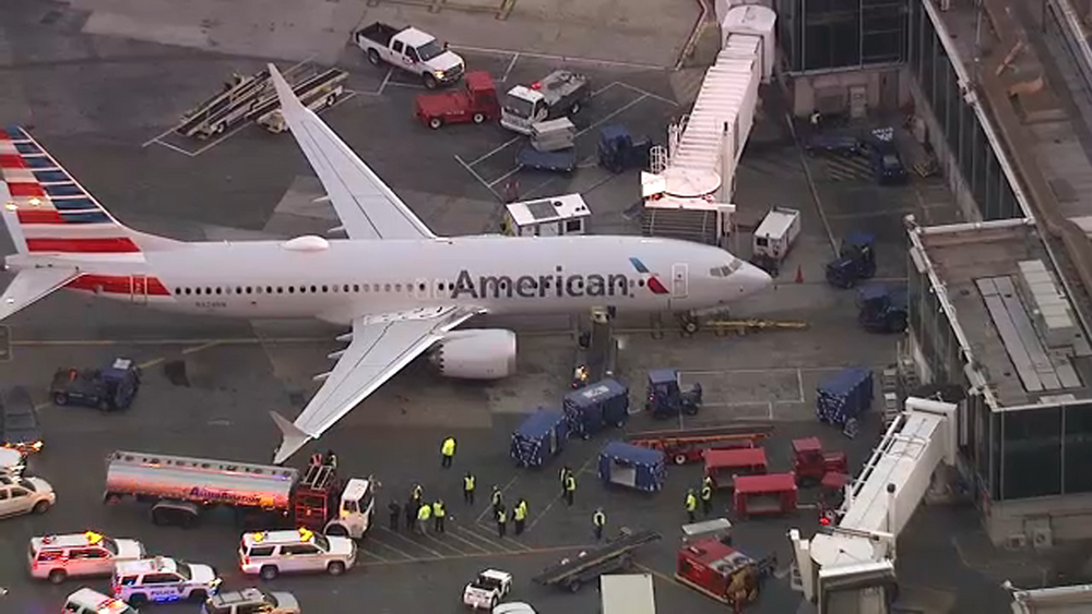 Fuel truck apparently hits American Airlines plane at LaGuardia Airport