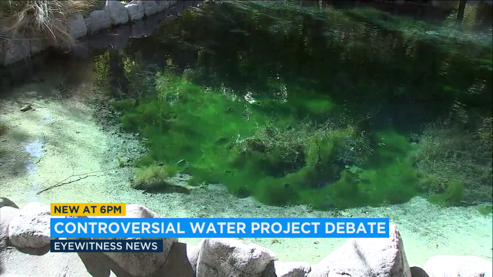 Dry lake bed in Mojave Desert at center of water debate