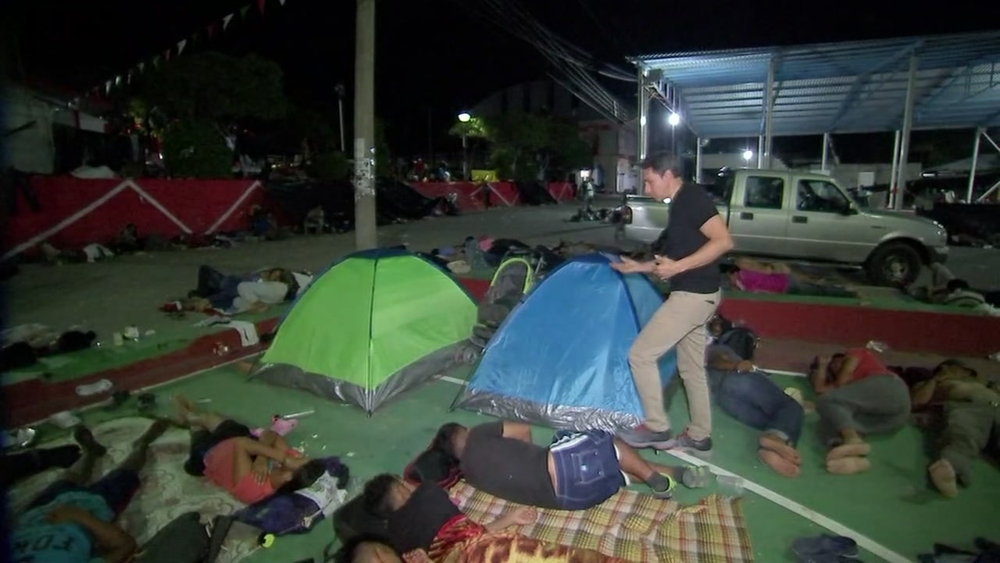 Art Rascon reports from the caravanthat may be headed to Texas .