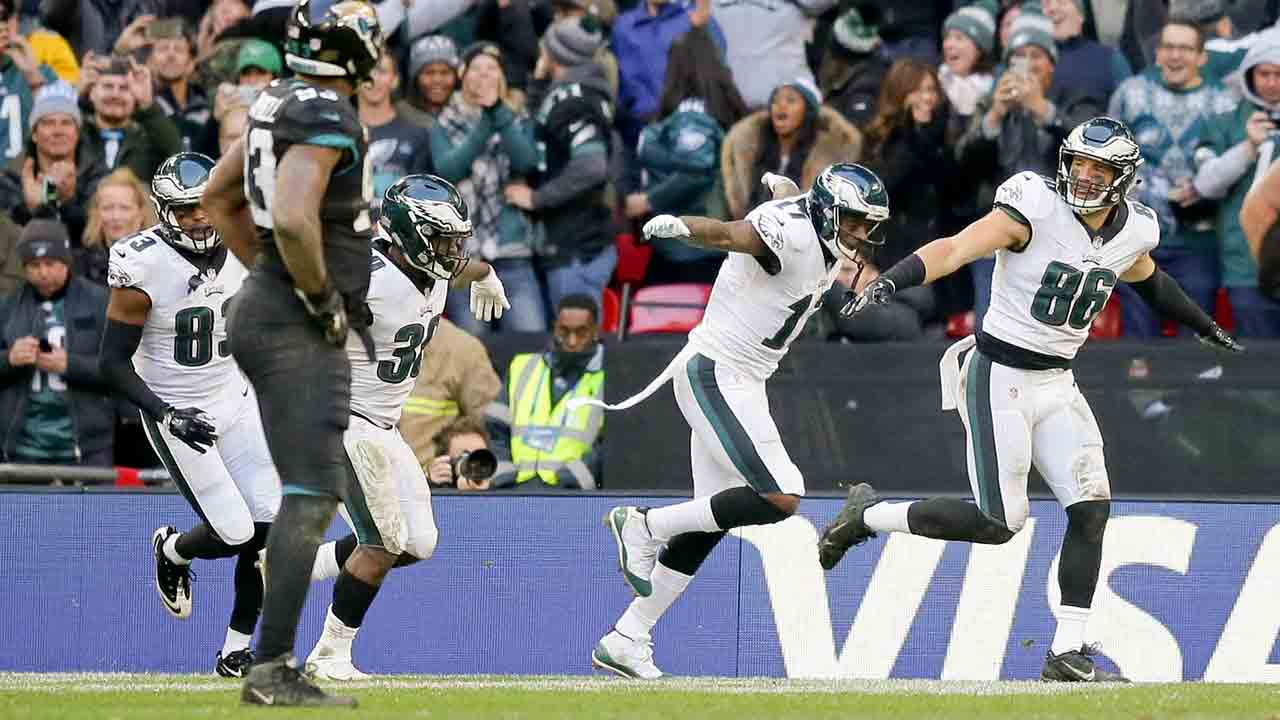 Philadelphia Eagles defeat Jacksonville Jaguars in London, 24-18