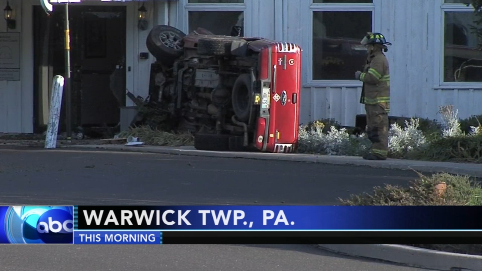 Truck crashes into church in Warwick Township - 6abc Philadelphia