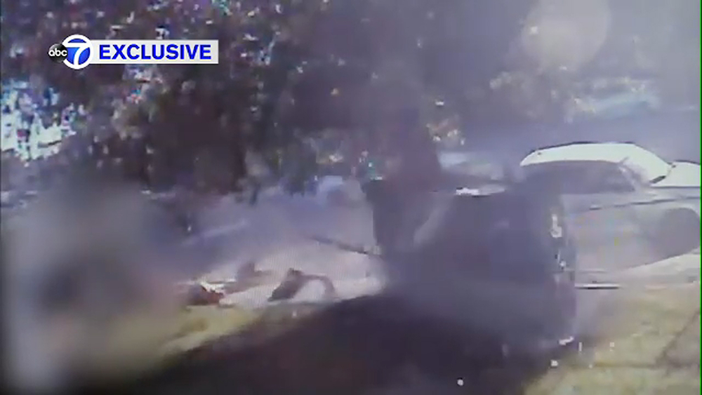 Surveillance video shows Elmont crash that left 4 seriously hurt
