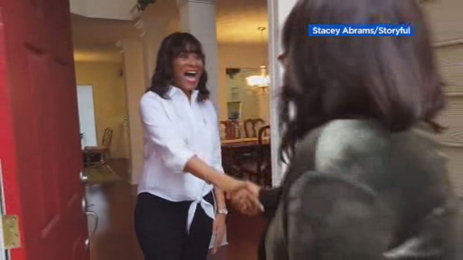 Oprah goes doortodoor to get out the vote, surprising people ABC7