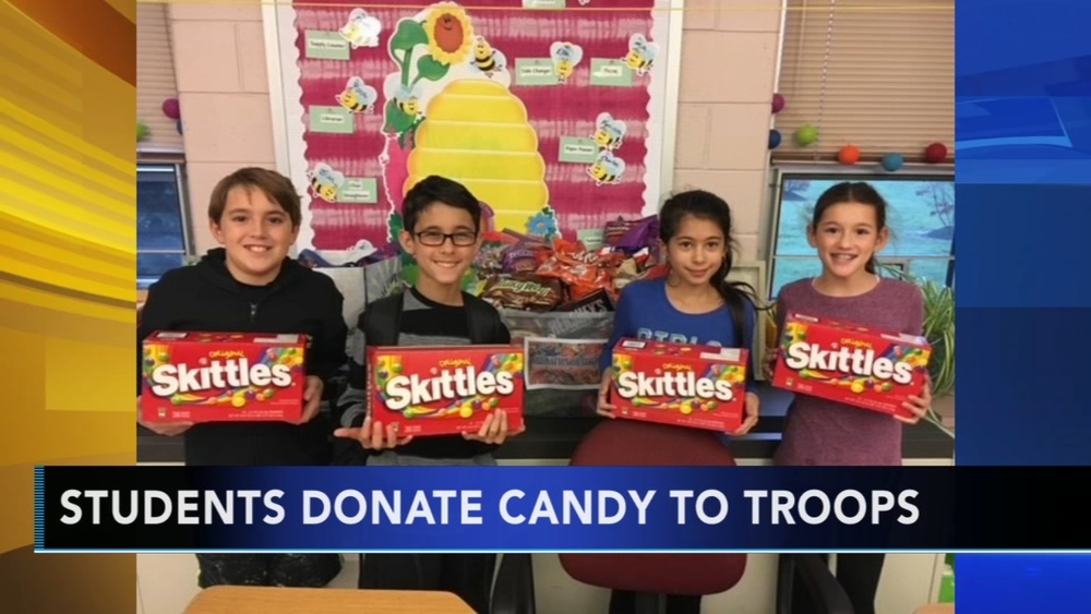5th graders donate their Halloween candy to the troops