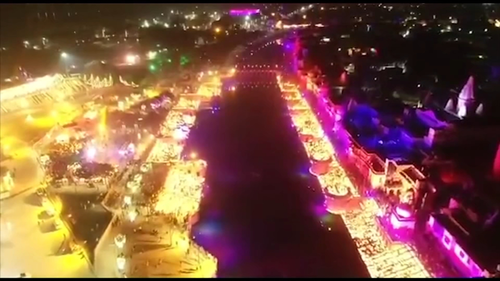 Watch Awesome display of more than 300,000 oil lights sets Guinness