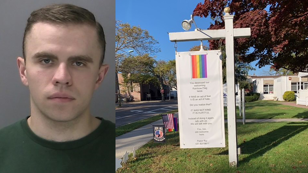 Man accused of stealing LGBT flags from Long Island church 6 times