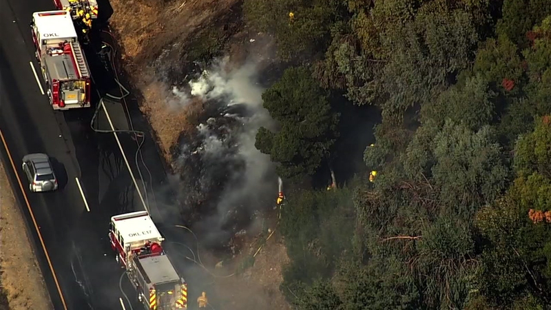 fires hazy skies in oakland hills during red flag warning