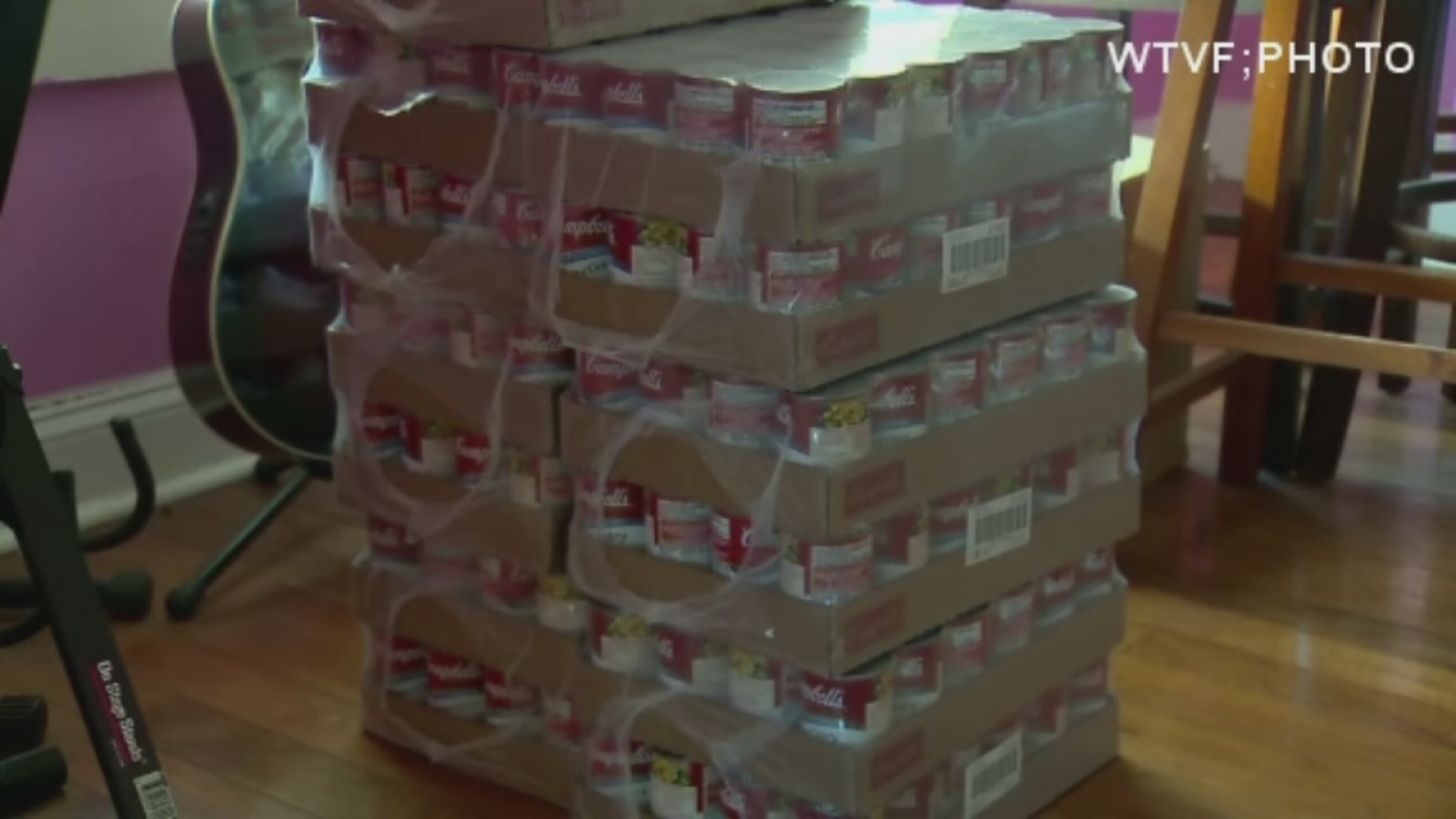 336 cans of Campbell's Cream of Celery Soup delivered to woman's home