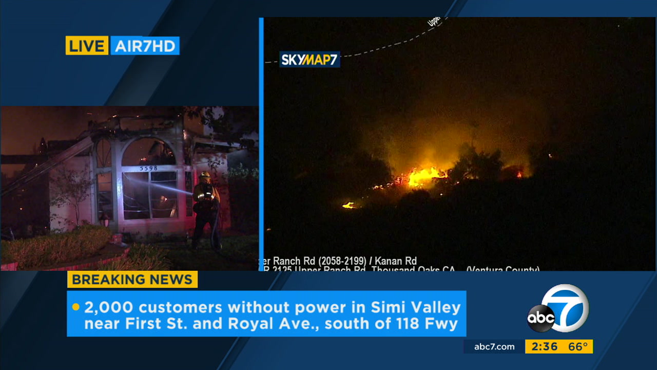 Woolsey Fire burns homes on Wembly Avenue